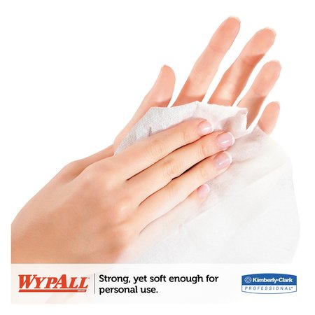 Wypall Towels & Wipes, White, Box, Double Recrepe (DRC), 120 Wipes, Unscented, 1200 PK KCC 03086